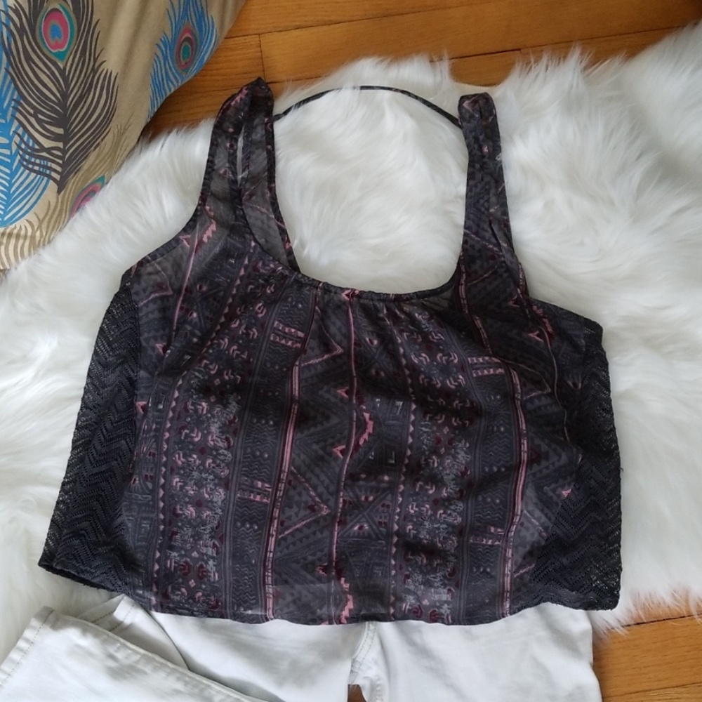Hollister Lt Cropped Tank, Flowy, Sz Sm